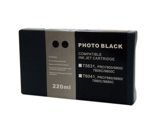 220ml Compatible Cartridge for EPSON Stylus Pro 7880, 9880 PHOTO BLACK (T6031)
